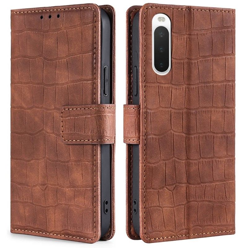 Κάλυμμα Sony Xperia 10 IV Ana Imitation Leather Croco Skin Effect