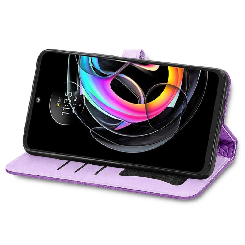 Θήκη Flip Motorola Edge 20 Lite Φύλλο Μάνταλα