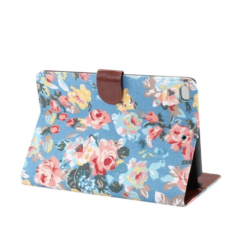 iPad Mini 2019 - Υφασμάτινο Κάλυμμα Floral Case - Μπλε