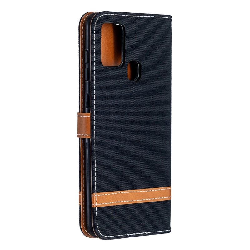 Θήκη Flip Samsung Galaxy A21s Υφασμάτινο Κάλυμμα