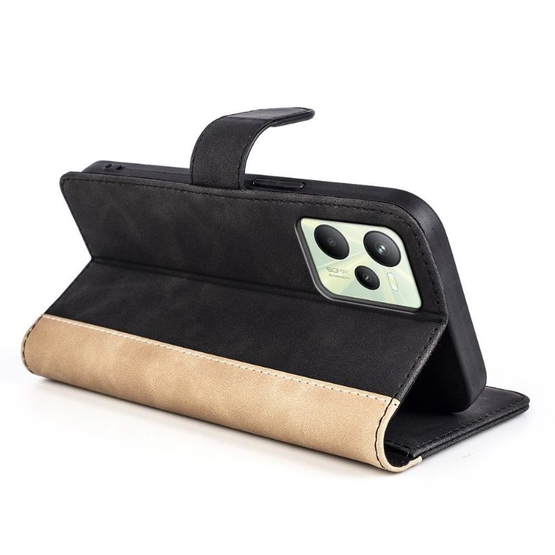 Κάλυμμα Realme C35 Θήκη Flip Bicolor Folio Stand
