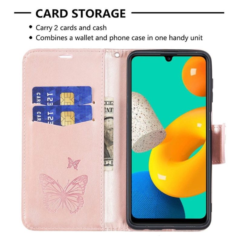 Κάλυμμα Samsung Galaxy M32 Υποστήριξη Λειτουργίας Butterflies