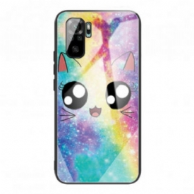 θηκη κινητου Poco M5s Γάτα Tempered Glass