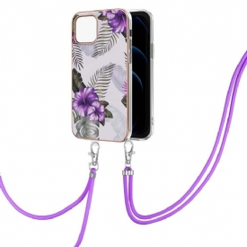 Θήκη iPhone 13 Pro με κορδονι Εξωτικά Λουλούδια