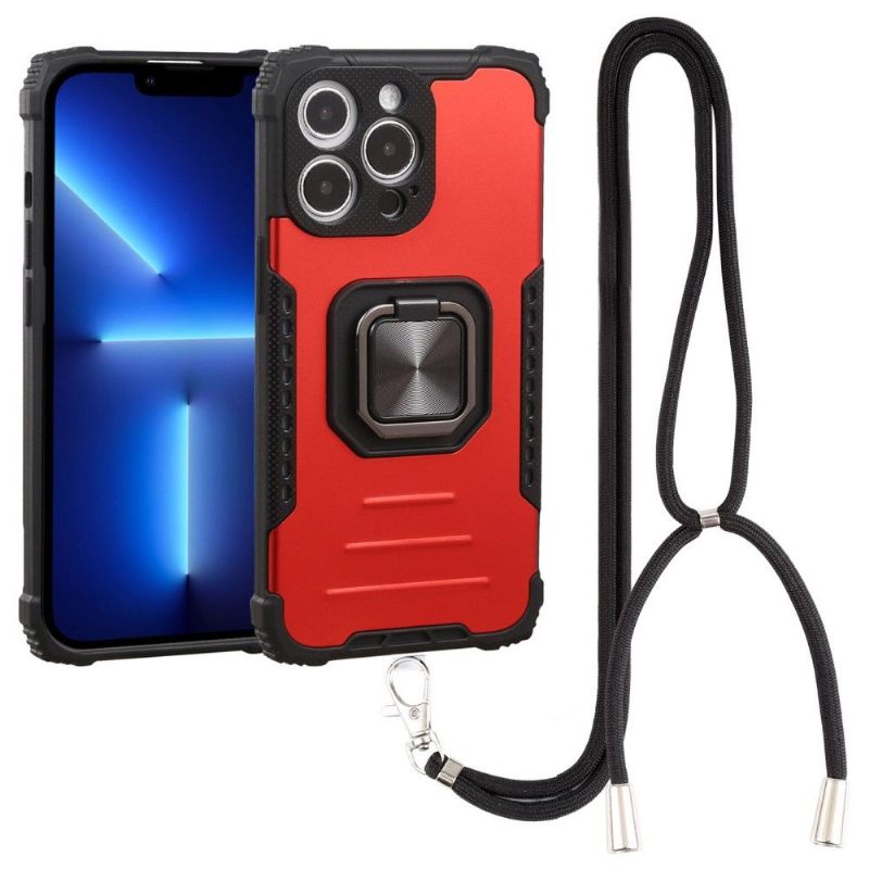 Θήκη iPhone 13 Pro με κορδονι Και Περιστροφικό Δαχτυλίδι