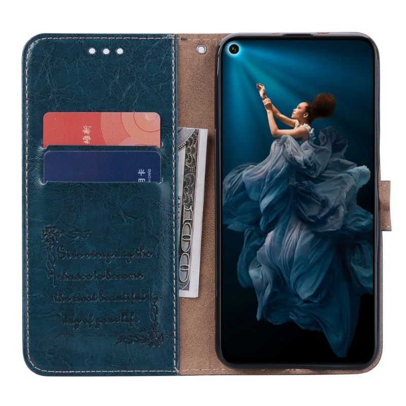 Θήκη Flip Honor 20 Deluxe Vintage Leather Effect