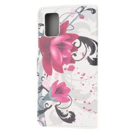 Θήκη Flip Samsung Galaxy A51 Λουλούδια Lotus